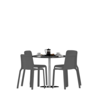 conjunto de mesa isométrica render 3d frontal png