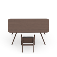 renderização 3d de perspectiva de conjunto de mesa isométrica png