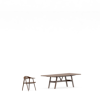 conjunto de mesa isométrica render 3d frontal png