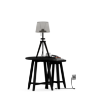 conjunto de mesa isométrica render 3d frontal png