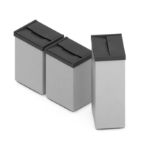 Isometric Trash Cans 3D Render png