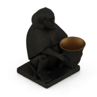 estátua isométrica 3d renderização isolada png