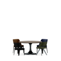 Isometric Table set front 3D render png