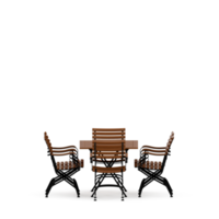 conjunto de mesa isométrica render 3d frontal png