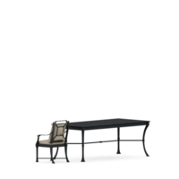 Isometric Table set front 3D render png