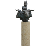 Isometric Statue 3D isolated render png