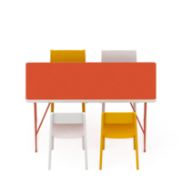 conjunto de mesa isométrica perspectiva 3d render png