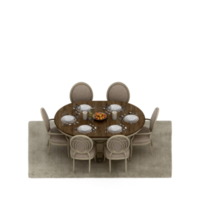 conjunto de mesa isométrica perspectiva 3d render png