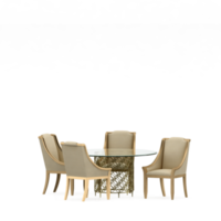 conjunto de mesa isométrica render 3d frontal png