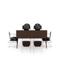 renderização 3d de perspectiva de conjunto de mesa isométrica png