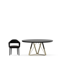 Isometric Table set front 3D render png