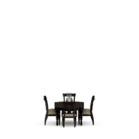 conjunto de mesa isométrica render 3d frontal png