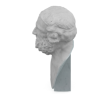 renderizado aislado 3d de estatua isométrica png