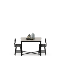 conjunto de mesa isométrica render 3d frontal png