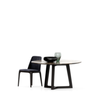 conjunto de mesa isométrica render 3d frontal png