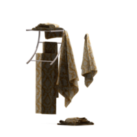 toalhas isométricas 3d renderização isolada png