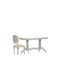 conjunto de mesa isométrica render 3d frontal png