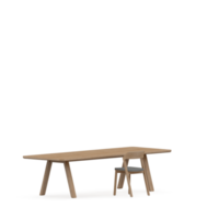 Isometric Table set front 3D render png