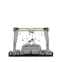 conjunto de mesa isométrica render 3d frontal png