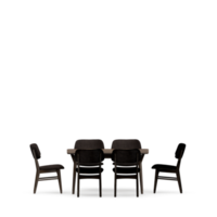 conjunto de mesa isométrica render 3d frontal png