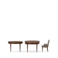 conjunto de mesa isométrica render 3d frontal png