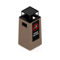 Isometric Trash Cans 3D Render png