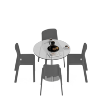 conjunto de mesa isométrica perspectiva 3d render png