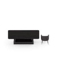 renderização 3d de perspectiva de conjunto de mesa isométrica png