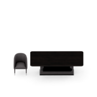 renderização 3d de perspectiva de conjunto de mesa isométrica png