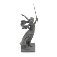 renderizado aislado 3d de estatua isométrica png