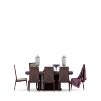 conjunto de mesa isométrica render 3d frontal png