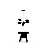 isometrisk tabell uppsättning främre 3d framställa png