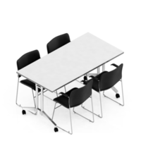 conjunto de mesa isométrica perspectiva 3d render png