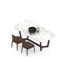 Isometric Table set Perspective 3D render png