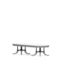 rendu 3d de la perspective de l'ensemble de table isométrique png