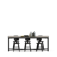 conjunto de mesa isométrica render 3d frontal png