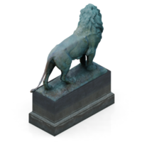 estátua isométrica 3d renderização isolada png