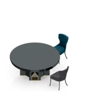 conjunto de mesa isométrica perspectiva 3d render png