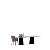 conjunto de mesa isométrica render 3d frontal png