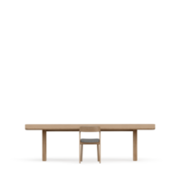 conjunto de mesa isométrica render 3d frontal png