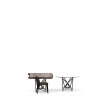 conjunto de mesa isométrica render 3d frontal png