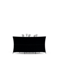 conjunto de mesa isométrica render 3d frontal png