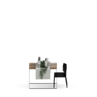 conjunto de mesa isométrica render 3d frontal png