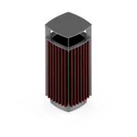 poubelles isométriques rendu 3d png