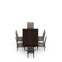 renderização 3d de perspectiva de conjunto de mesa isométrica png