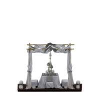 conjunto de mesa isométrica render 3d frontal png