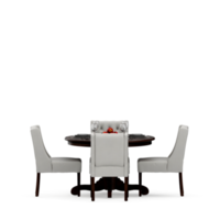 renderização 3d de perspectiva de conjunto de mesa isométrica png