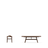 Isometric Table set front 3D render png