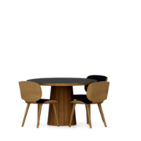 conjunto de mesa isométrica render 3d frontal png