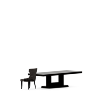 conjunto de mesa isométrica render 3d frontal png